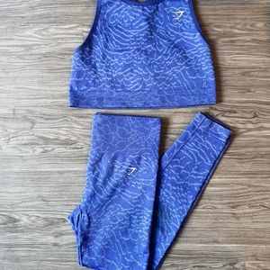 GYMSHARK set seamless leggings + top size M